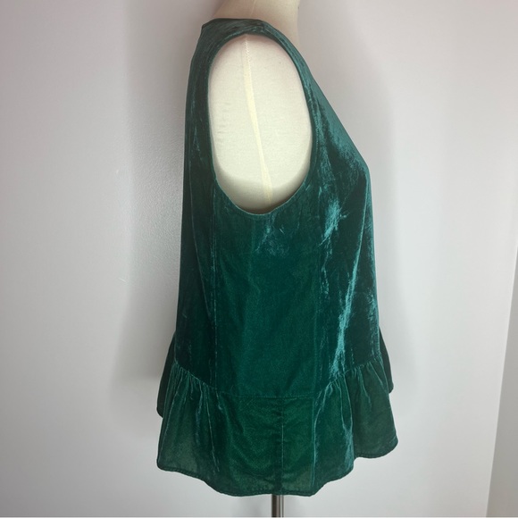 J. Crew velvet tank top green size 12 - Picture 8 of 9